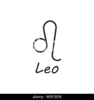 Astrologie, Horoskop, Leo zodiac Symbol Vektor-illustration flach Stock Vektor
