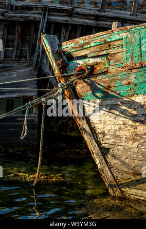 Camaret-sur-Mer. Friedhof der Fischerboote. Finistere. Bretagne. Frankreich Stockfoto