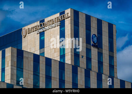 Das InterContinental London - Die O2 Greenwich Peninsula in London Docklands. Stockfoto