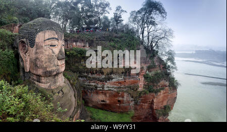 Sichuan Leshan Giant Buddha Stockfoto