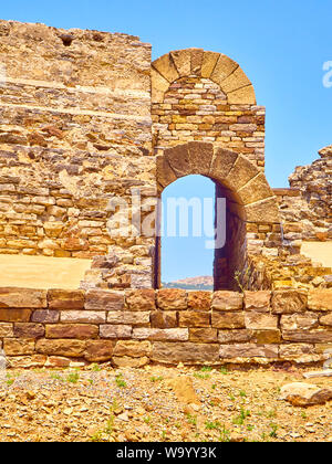 Vomitorium der Römischen Theater von Baelo Claudia archäologische Stätte. Tarifa, Cadiz. Andalusien, Spanien. Stockfoto