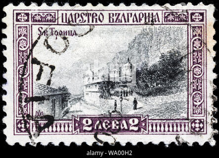 Kloster der Heiligen Dreifaltigkeit, Troica, Veliko Tarnovo, Briefmarke, Bulgarien, 1911 Stockfoto