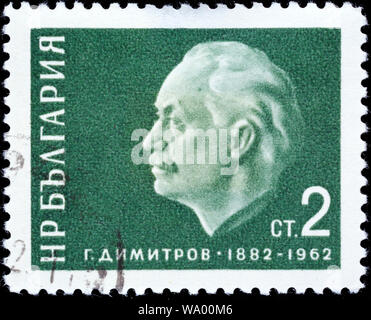 Georgi Dimitrov (1882-1949), bulgarische kommunistische Politiker, Briefmarke, Bulgarien, 1962 Stockfoto