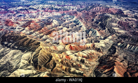 Karst Relief Landschaft in Xinjiang Stockfoto