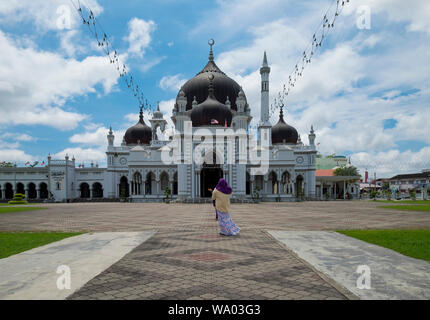 Äußere der Zahir Moschee in Alor Setar, Kedah, Malaysia. Stockfoto