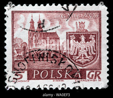 Gnesen, Briefmarke, Polen, 1960 Stockfoto