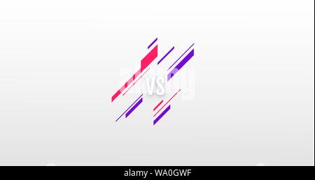 Versus logo mit einfachen Elementen. vector Template. Vs Schlacht Schlagzeile, Konflikt Duell. Flache Bauform. Violett und Rosa. Vector Illustration Stock Vektor