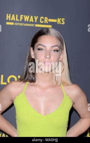 Hollywood, Ca. 15 Aug, 2019. Hannah Abeel am Niedrig Niedrig Premiere Arclight in Hollywood, Kalifornien, 15. August 2019. Quelle: David Edwards/Medien Punch/Alamy leben Nachrichten Stockfoto