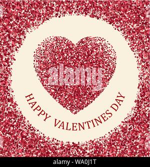 Grußkarte mit Herzen. Stock Vektor