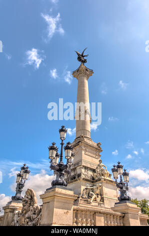 Bordeaux, Place des Quinconces Stockfoto