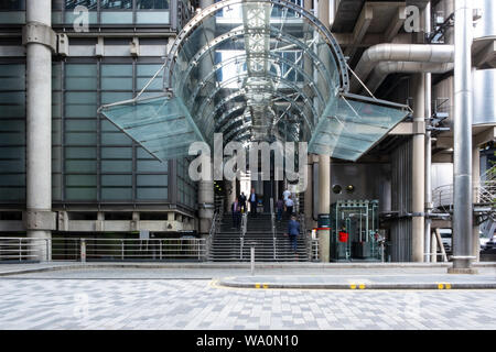 Lloyds London, markante Architektur der Hauptsitz der Versicherung Riese in London, Großbritannien Stockfoto