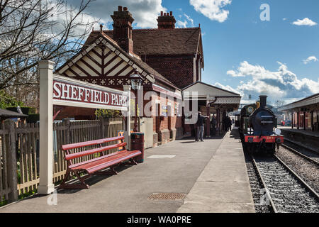 Sheffield Park Bahnhof Stockfoto