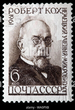 Robert Koch (1843-1910), deutscher Biologe, Briefmarke, Russland, UDSSR, 1961 Stockfoto