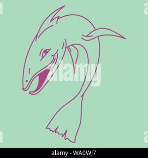 Vector Illustration einer Shark Stock Vektor