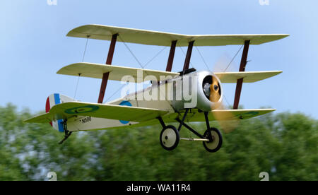 Der Sopwith Dreidecker war eine britische Einzelsitz Jagdflugzeug entworfen und von der Sopwith Aviation Company während des Ersten Weltkrieges hergestellt. Stockfoto