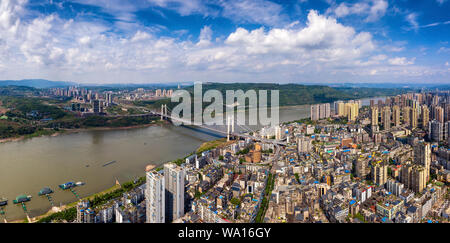 Antenne chongqing Metro City Bau Stockfoto