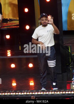 August 16, 2019, New York City, New York, USA: Chance der Rapper führt für die Good Morning America Konzertreihe im New Yorker Central Park (Bild: © Bruce Cotler/Kugel Fotos über ZUMA Draht) Stockfoto