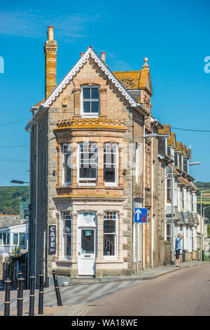 Die charaktervollen Dorf Marazion (St Michael's Mount), Cornwall, England, Großbritannien. Stockfoto