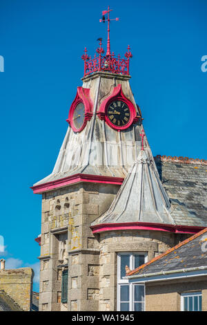 Die charaktervollen Dorf Marazion (St Michael's Mount), Cornwall, England, Großbritannien. Stockfoto