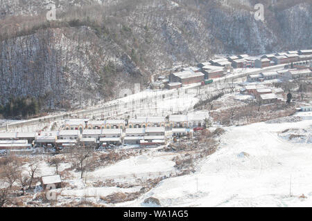 Shaanxi qinling taibai Mountain Snow Village Stockfoto