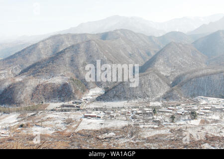 Shaanxi qinling taibai Mountain Snow Village Stockfoto