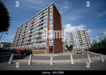 Wohnblocks in Redcliffe, Bristol. Großbritannien Stockfoto