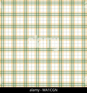 Tartan nahtlose grün-weißen Muster. Textur für Plaid, Tischdecken, Kleidung, Hemden, Kleider, papier, Bettwäsche, Bettdecken, Steppdecken und andere textile p Stock Vektor