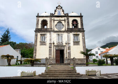 Kirche der Nossa Senhora do Rosario Lajes, Flores, Azoren, Portugal Stockfoto