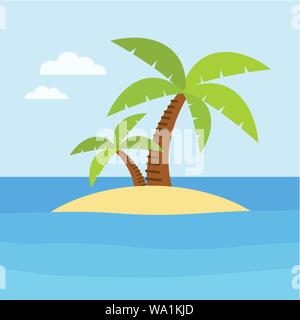 Sommer Design. Ferienhäuser Symbol und Strand Konzept. Vector Illustration Stock Vektor