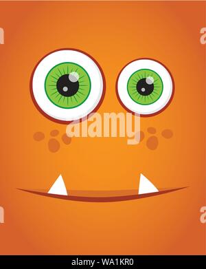 Fanny Gesicht monster Hintergrund. Vector Illustration Stock Vektor