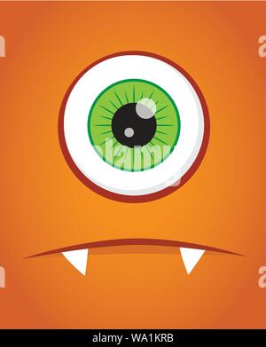 Fanny Gesicht monster Hintergrund. Vector Illustration Stock Vektor