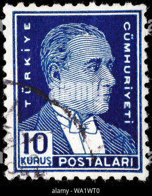 Mustafa Kemal Atatürk (1881-1938), erster Präsident der Türkei, Briefmarke, Türkei, 1931 Stockfoto