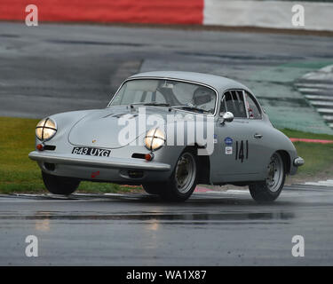 Gareth Burnett, Porsche 356 Coupé GT, Royal Automobile Club Tourist Trophy, für historische Autos, Pre 63 GT, Silverstone Classic, Silverstone, Northampto Stockfoto