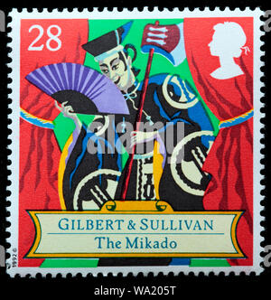 Die Mikado, Spielen von Sir Arthur Sullivan (1842-1900), englischer Komponist, Briefmarke, UK, 1992 Stockfoto