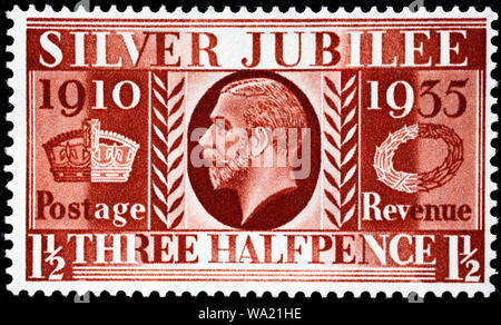 King George V Silver Jubilee, Briefmarke, UK, 1935 Stockfoto