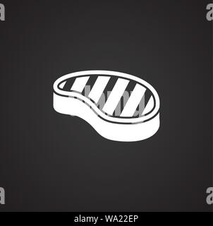 Steak ähnliche Symbole auf dem Hintergrund für Grafik- und Webdesign. Einfache Abbildung. Internet Konzept Symbol für Website Taste oder mobile App Stock Vektor