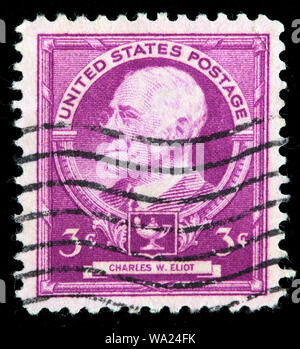 Charles W. Eliot (1834-1926), Harvard University Präsident, Briefmarke, USA, 1940 Stockfoto