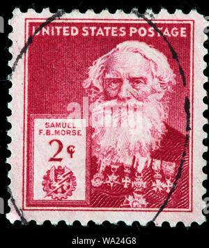 Samuel Morse (1791-1872), US-amerikanischer Maler und Erfinder, Briefmarke, USA, 1940 Stockfoto