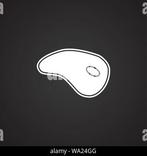 Steak ähnliche Symbole auf dem Hintergrund für Grafik- und Webdesign. Einfache Abbildung. Internet Konzept Symbol für Website Taste oder mobile App Stock Vektor
