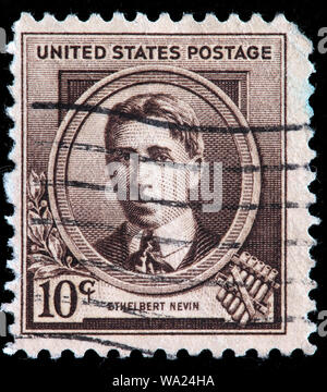 Ethelbert Nevin Woodbridge (1862-1901), amerikanischer Pianist, Komponist, Briefmarke, USA, 1940 Stockfoto