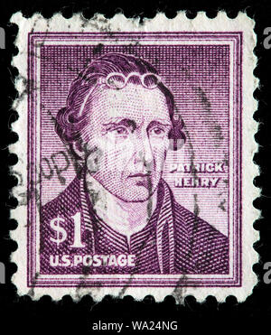 Patrick Henry (1736-1799), ehemaliger Gouverneur von Virginia, Briefmarke, USA, 1955 Stockfoto