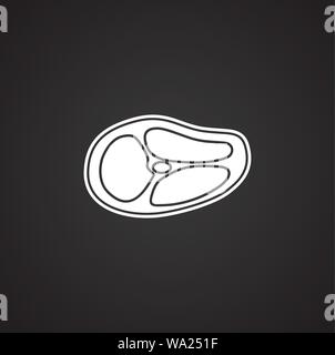 Steak ähnliche Symbole auf dem Hintergrund für Grafik- und Webdesign. Einfache Abbildung. Internet Konzept Symbol für Website Taste oder mobile App Stock Vektor