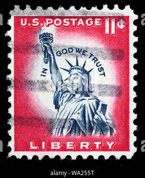 Freiheitsstatue, Briefmarke, USA, 1961 Stockfoto