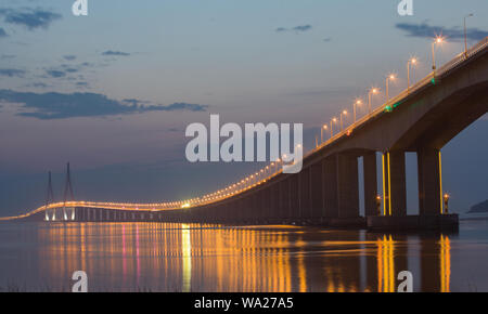 Zhejiang zhoushan jintang Brücke Stockfoto