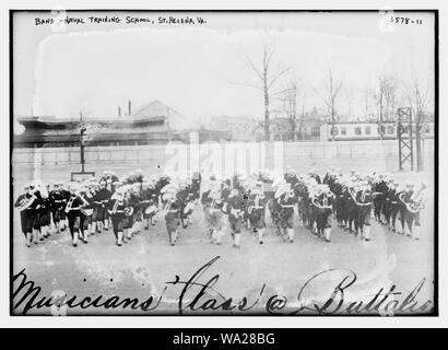 Band, Naval Training School - St. Helena, VA. Stockfoto