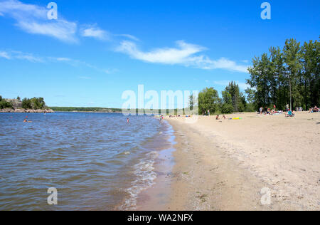 Sonnigen Tag am See. Kanadische Sommer Lifestyle. Stockfoto