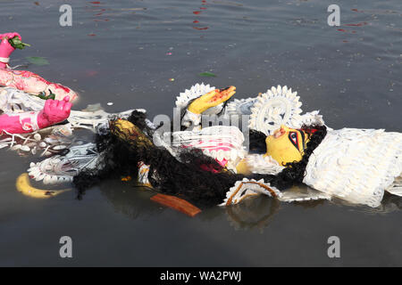 Visarjan der Göttin Durga, Kolkata, Westbengalen, Indien Stockfoto