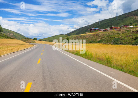 Tibet-Highway-Landschaft Stockfoto