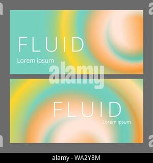 Moderne abstrakte horisontal Banner gesetzt. Cool gradient Formen Komposition. Futuristisches Design. Stock Vektor