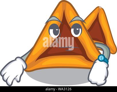 Warten hamantaschen Kuchen im Charakter Platten Stock Vektor